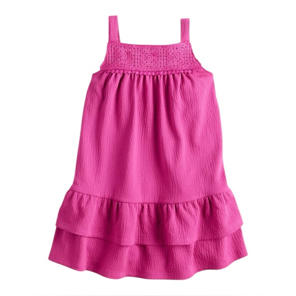 jumping beans Other - Jumping Beans Toddler Girl Dropped Waist Knit Tank Top Pink Sleeveless Dress 3T